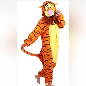 Cozy Orange and Yellow Tiger Onesie Pajama